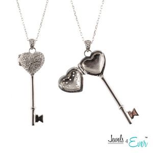 925 Silver Key to My Heart Locket with Chain